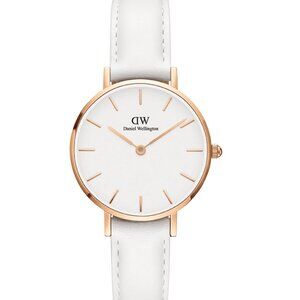 Daniel Wellington watch NIB white leather band Petite Bondi